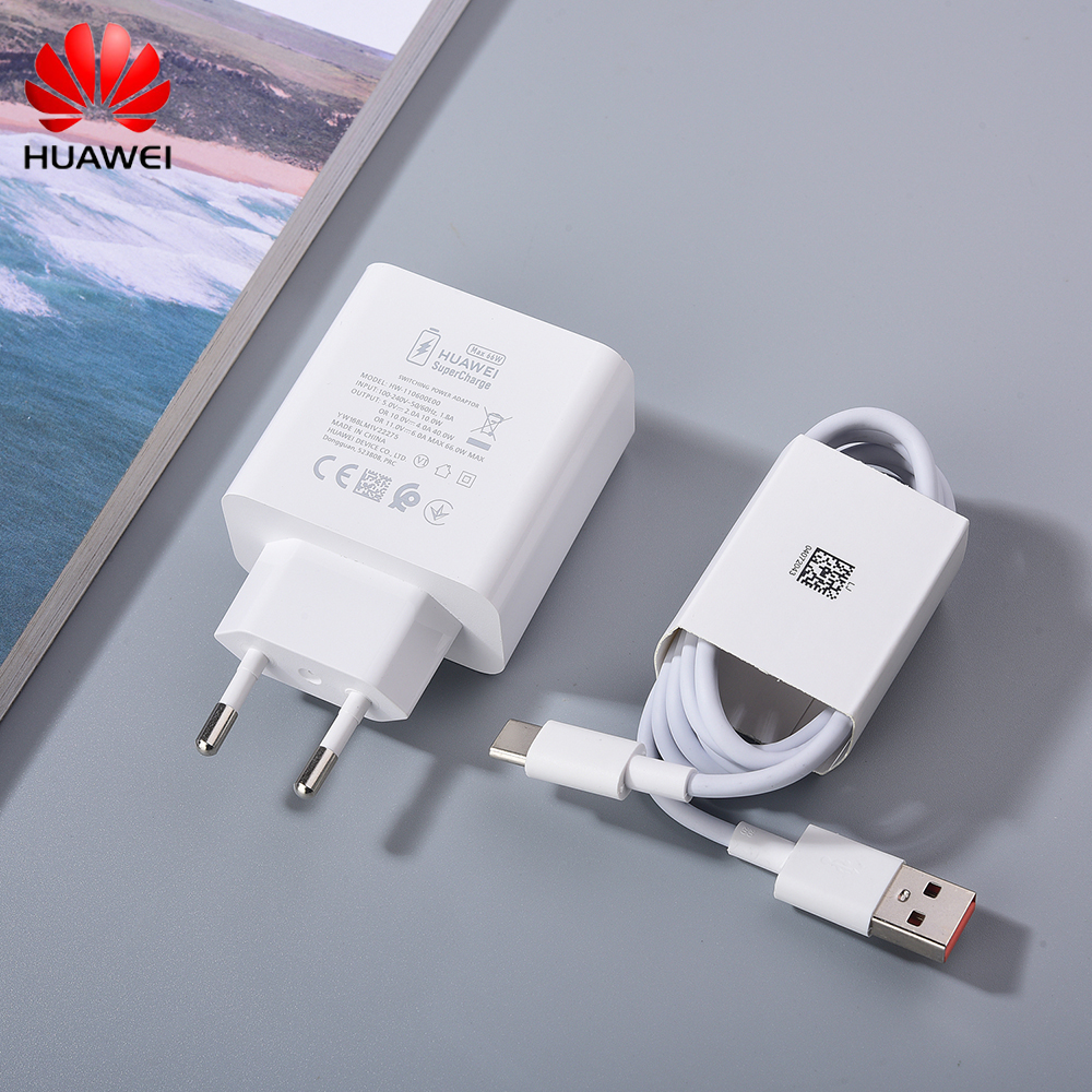 66W Original Huawei Charger EU Plug 6A SuperCharge Type C Cable For P50 P40 Pro Mate X2 Nova 9 8 SE Honor 60 50 Magic3 Pro X20