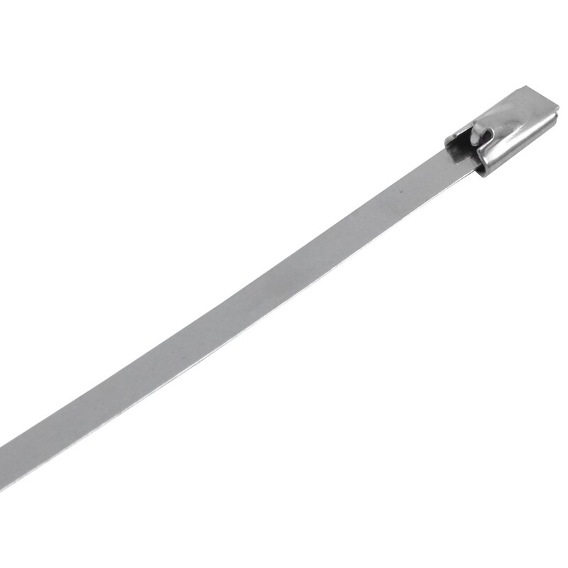 50Pcs 4.6X300Mm Stainless Steel Exhaust Pipe Wrap Coated Locking Cable Zip Ties Self-Locking Stainless Steel Cable Tie