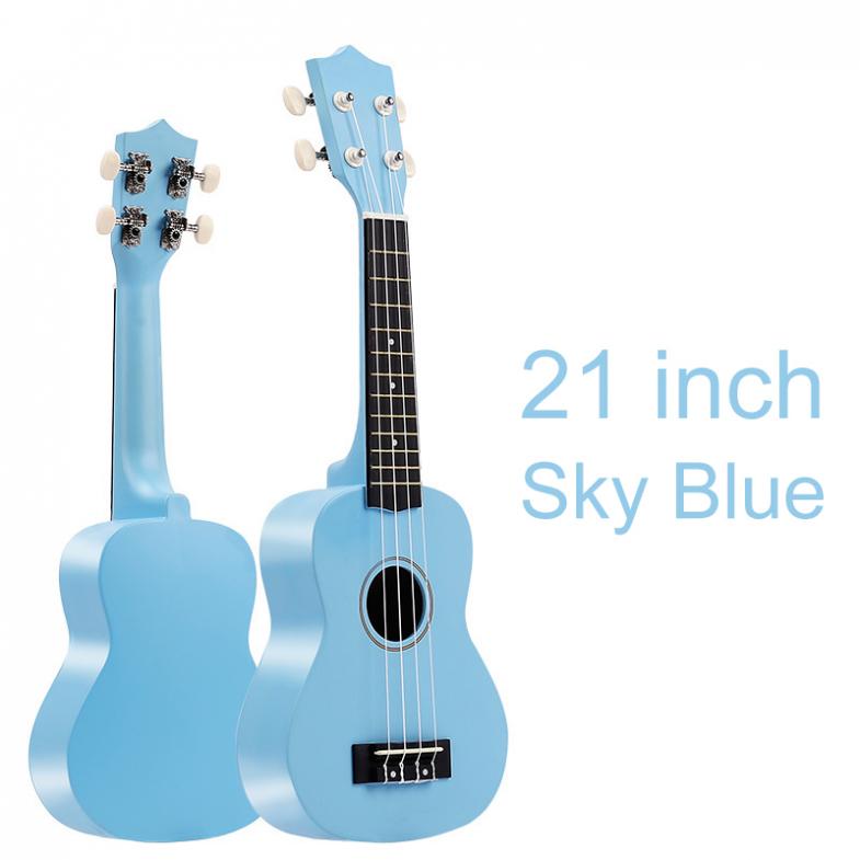 21 Inch Soprano Carbon Fiber Ukulele Colorful Acoustic 4 Strings Hawaii Guitar Instruments for Birthday / Christmas: Blue