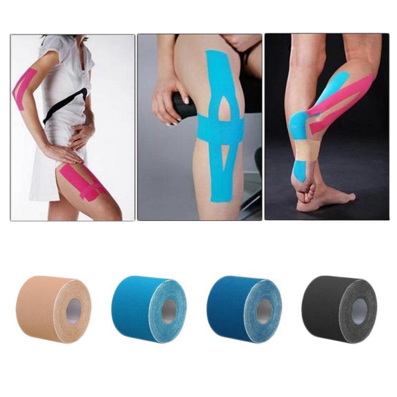 1Pcs Ademende Elastische Lijm Spier Sport Tape Protector Waterdicht Spier Bandage Oefening Bandages Pad Gymequipment