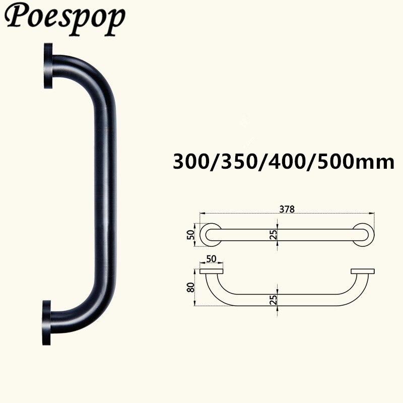 POSEPOP-Pasamanos de bronce frotado con aceite para discapacitados, accesorio de baño para el cuidado de los ancianos, Barras de agarre para mantener el equilibrio, 4 tamaños