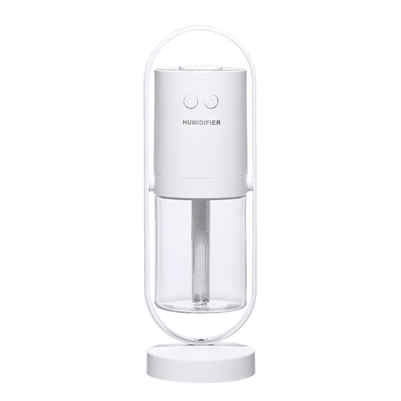 Humidificateur d'anion maison USB Mini humidificateur avec purificateur d'air de lampe d'atmosphère colorée: White