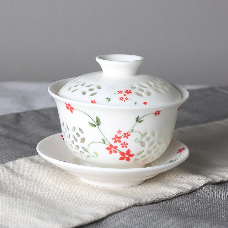 NEWYEARNEW 140ML/160ML Ceramic Tea Tureen Teaware Kung Fu Tea Set Home Decoration Boyfriend Husband Business Love Wedding: D