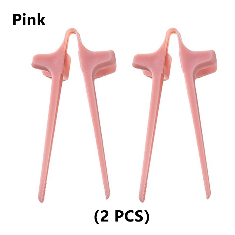 1/2/5Piece Free-Hands Snack Chopsticks Play Games Finger Chopsticks Lazy Assistant Clip Snacks Not Dirty Hand Phone Accessory: Pink - 2PCS