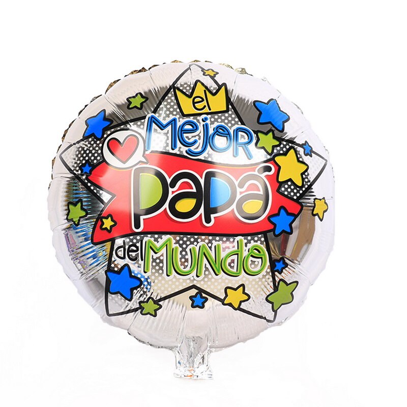 Ballons à hélium pour fête des pères, 18 pouces, espagnol, à feuille, décoration de fête: 14