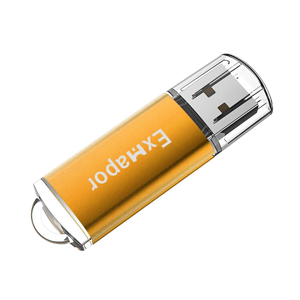 Exmapor 64GB USB 2.0 Flash Drive Large Capacity 128 GB Thumb Drive 32GB Jump Drive Zip Drive Memory Stick with LED Light, Orange