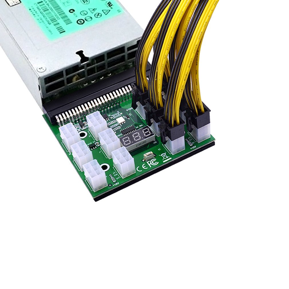Chipal Power Module Boord Kits Met 12Pcs 6Pin Om 6 + 2 8Pin Power Kabel Voor 1200W 750W Psu Gpu Mijnbouw Ethereum