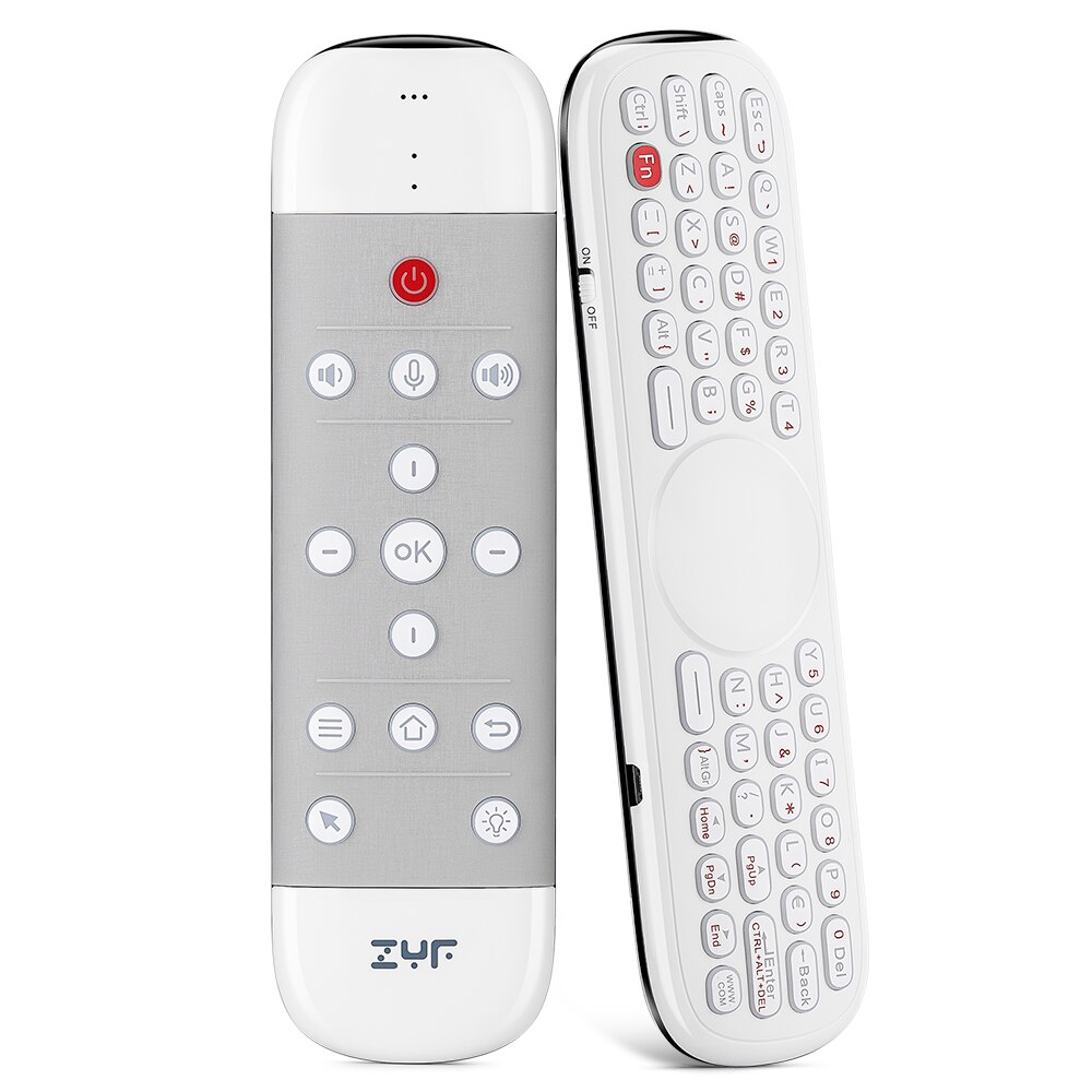 ZYF Z10 Air Mouse 2.4G entièrement rétro-éclairage clavier sans fil pavé tactile + télécommande vocale + fonction Anti-perte, pour Android TV Box