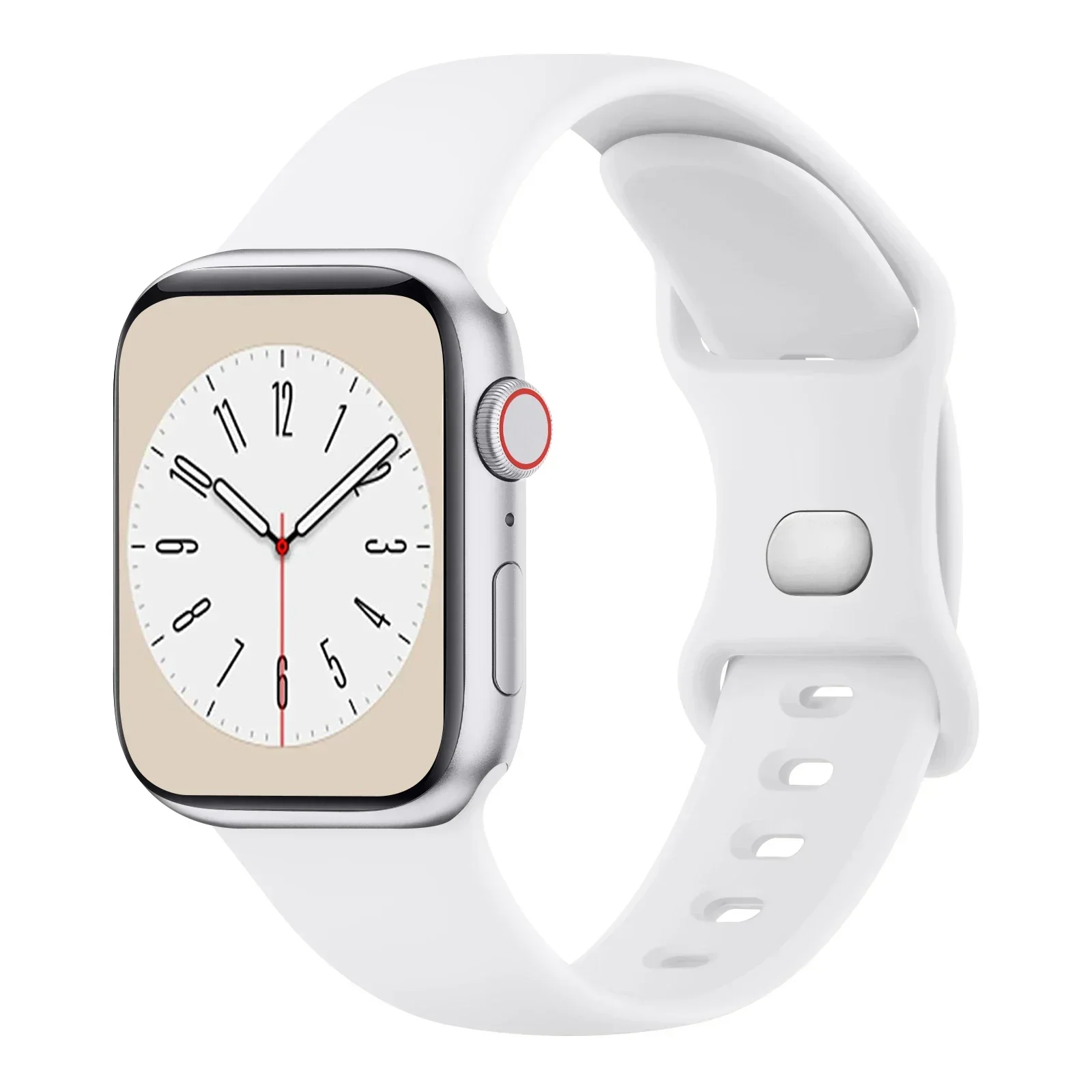 Zachte Siliconen Band Voor Apple Watch 9 8 7 6 5 4 3se Band Voor Iwatch Ultra 49Mm 45Mm 41Mm 40Mm 44Mm 38Mm 42Mm Horlogeband