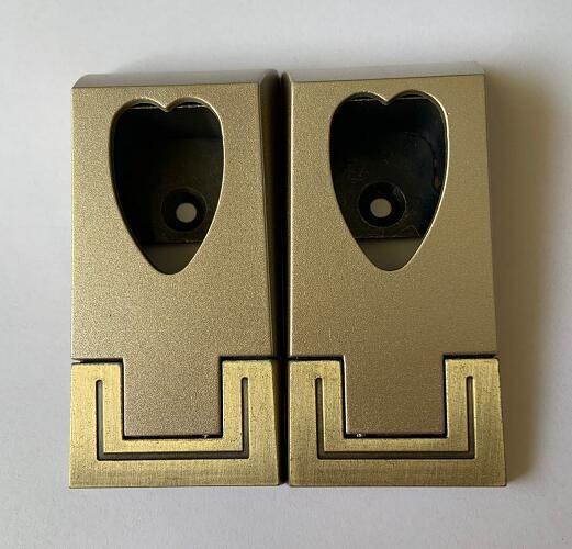 2Pcs Zinklegering Kast Kledingstang Flens Klem Pijp Rail Base Gordijn Staaf Douchegordijn Kast Staaf End Ondersteunt sockets: A