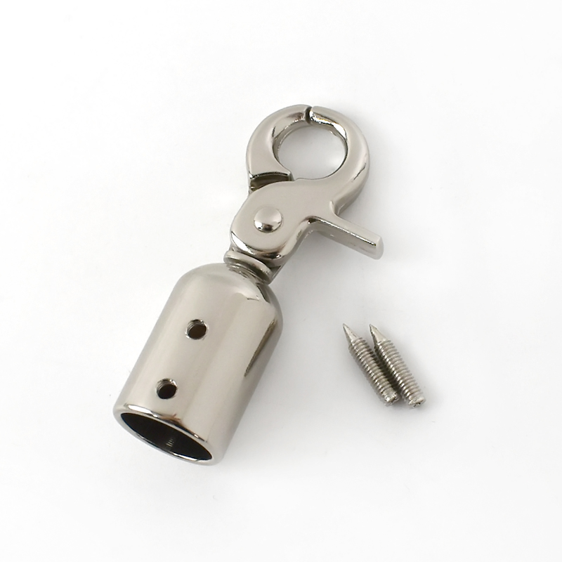 4Pcs Meetee Metalen Kwastje Cap Clip Sluiting Zak Gespen Bag Strap Cord Stopper Riem Haak Handtas Hanger Diy Hardware accessoires: F1-24-Silver