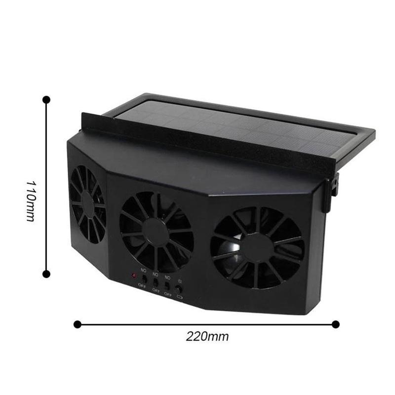 Solar Powered Car Exhaust Fan Air Vent Cool Fan Auto Ventilation System Cooler