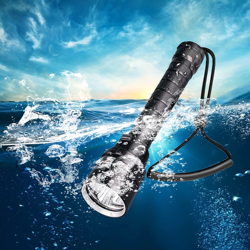 Professionele Super Krachtige 8000LM led Duiken IPX8 Waterdichte Zaklamp Duiker Licht LED Onderwater Zaklamp Lamp Lanterna