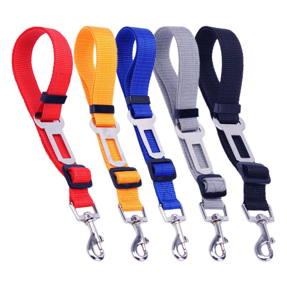 Hond Veiligheid Touw Verstelbare Stof Huisdier Tractie Riem Huisdier Trekkabel Seat Belt Voor Honden Duurzaam Gespen