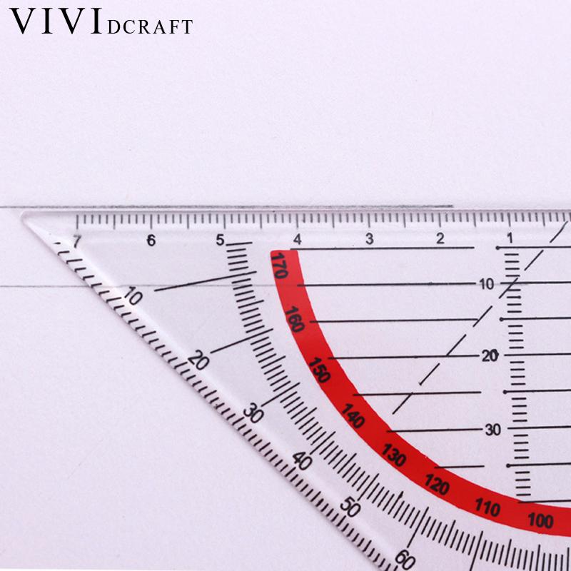 Vividcraft Functional Plastic Triangle Ruler Patchwork Measurment Kids School For Patchwork Angle Tools Stationery Ruler Re X1V2
