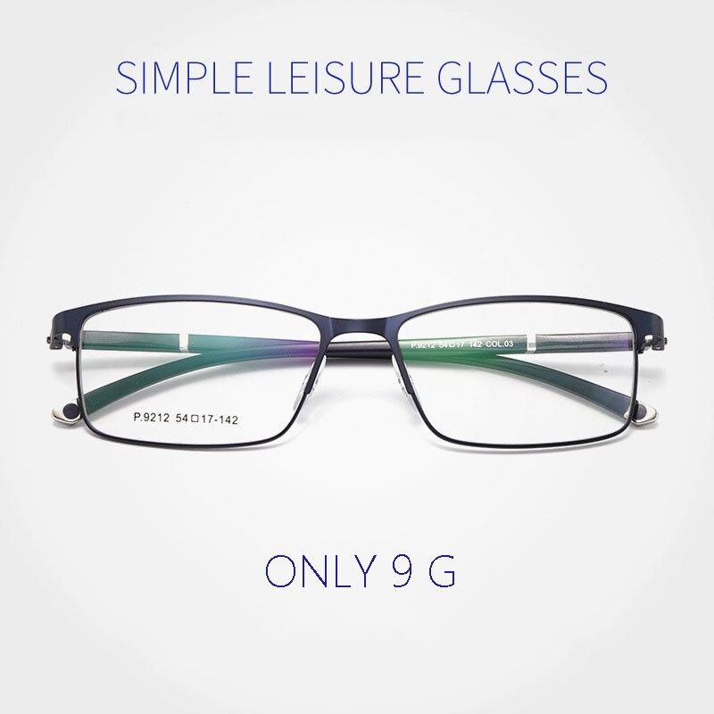 Simple Alloy Frame Glasses With Anti-Radiation And Anti-Blue Ray Eyeglasses Frame Men Style Full Rim Spectacles