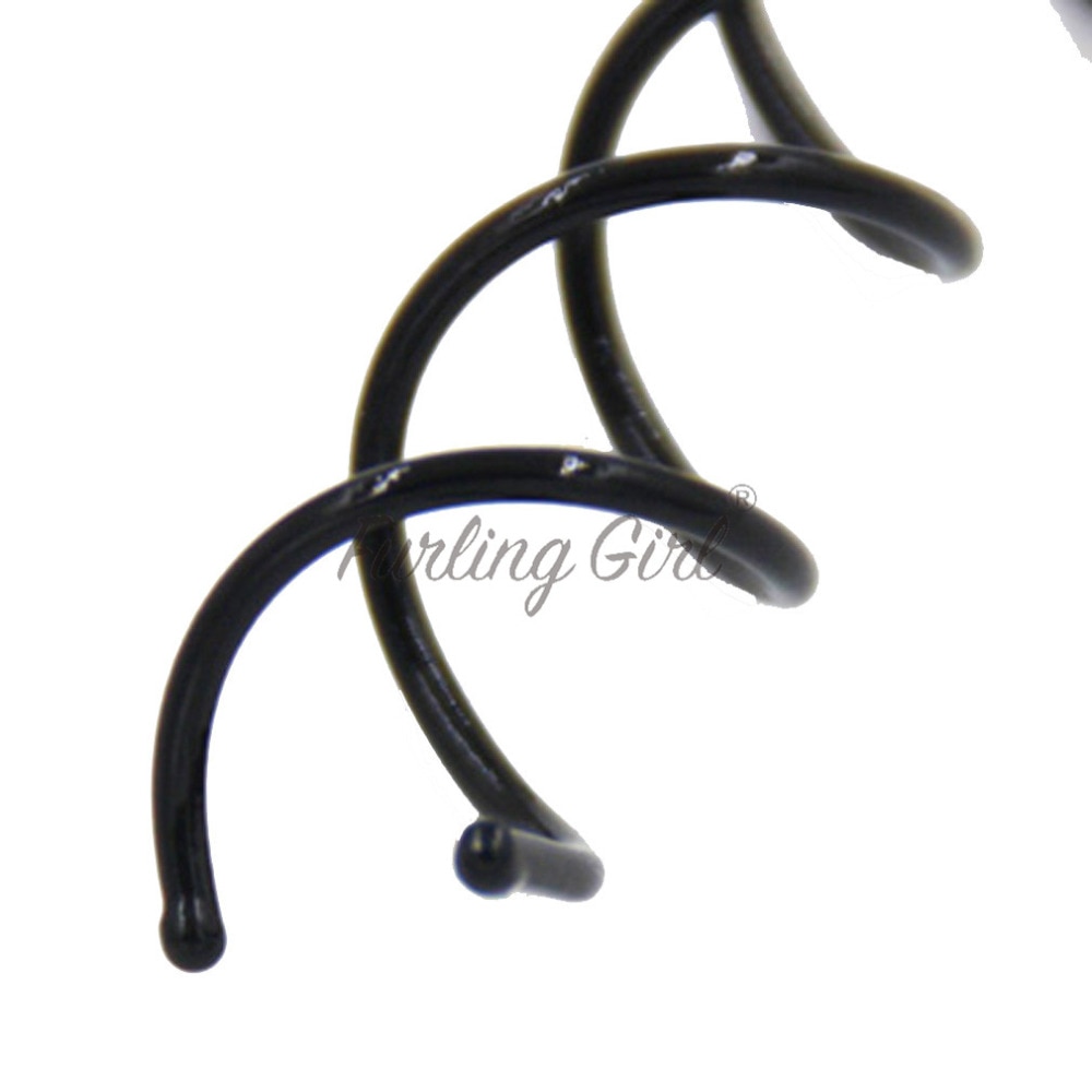 Furling Girl Pack of 6/10 Black Silver Gold Metal Spiral Hair Pin Hair Clip Bridal Wedding Accessories with Protection Tips