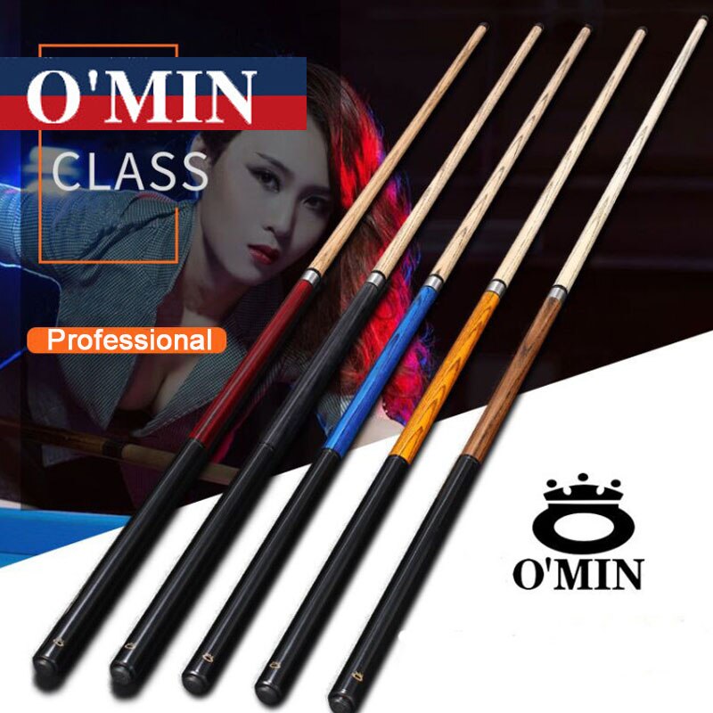 O'MIN Brand Break Cues Punch Jump Cue 13.8mm Tip Red Blue Orange Grey Color Made In China