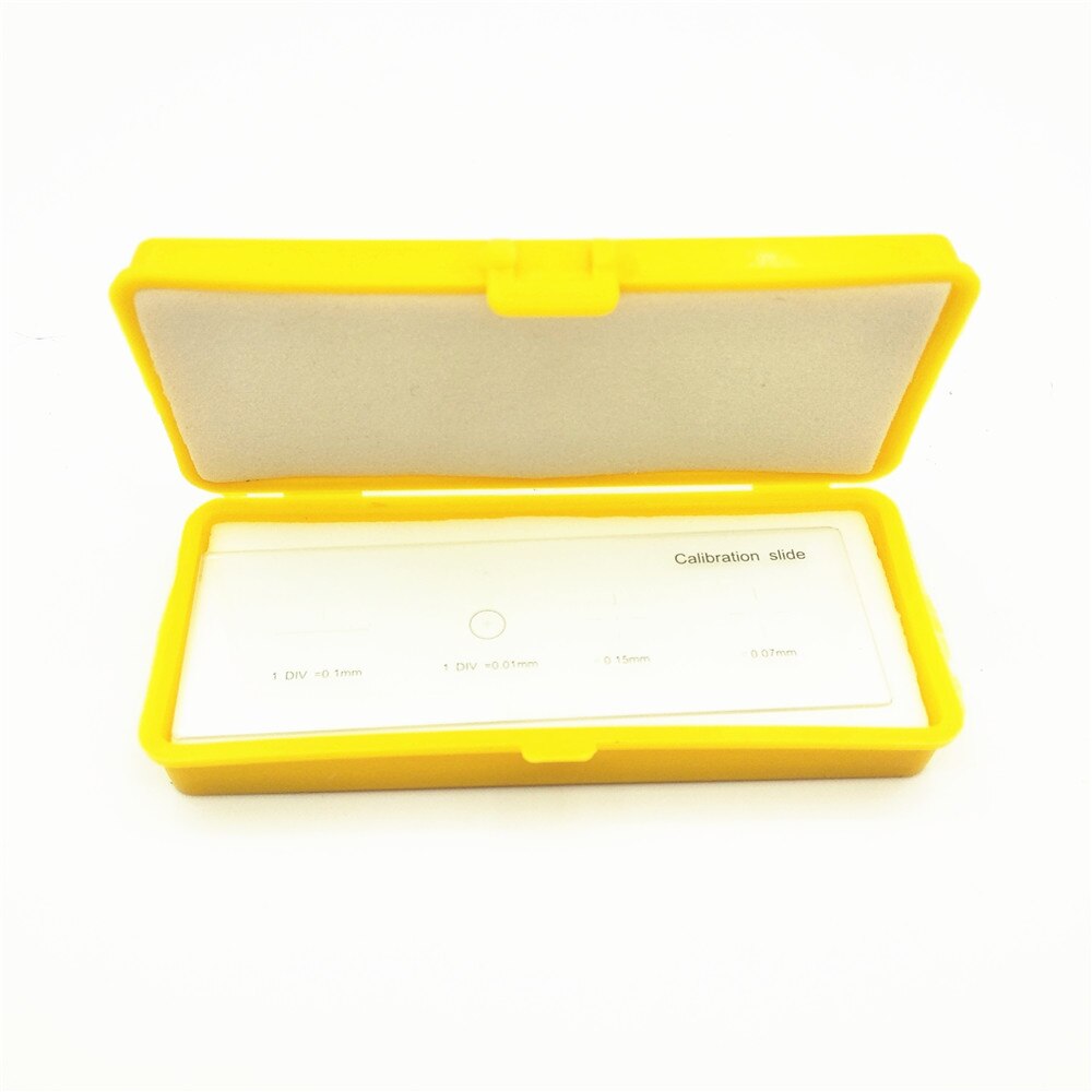 Microscope Stage Micrometer Calibration Slide with 4-Scales and 0.01mm Multifunctional Reticle Calibrating Ruler