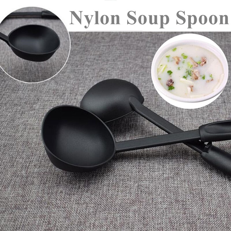 Nylon Keittokauha - Musta Keittiöväline - Ruokailuun ja Ruoanlaittoon
