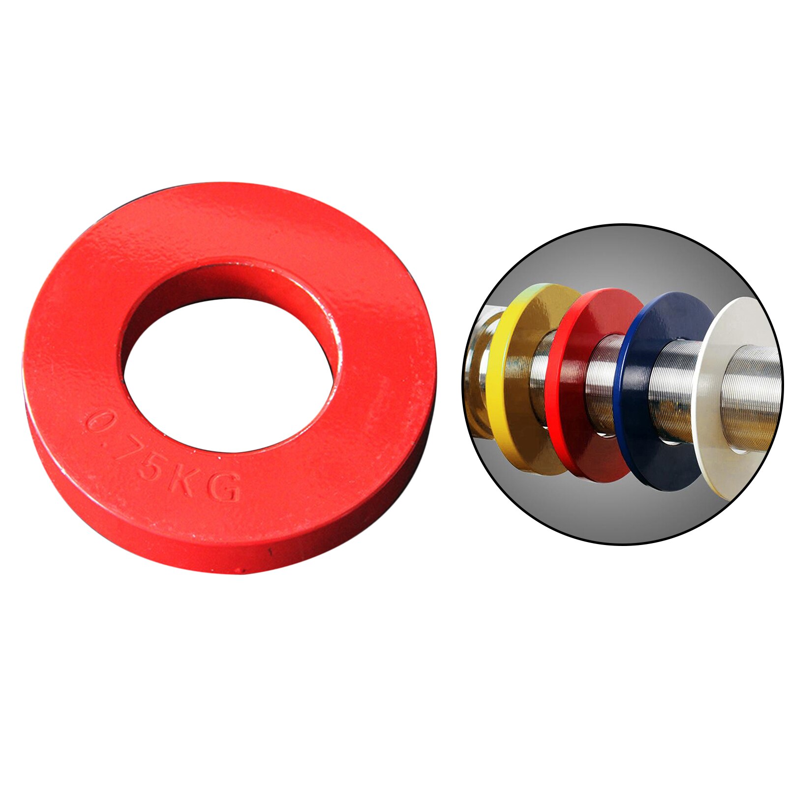 2 'Olympische Fractionele Gewicht Platen Power Lifting Oefening Fractie Discs Micro Gewicht Platen: Red 0.75kg