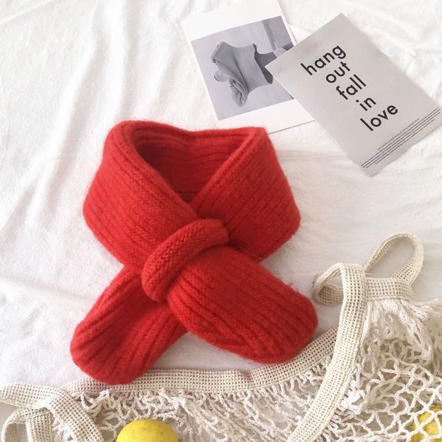 Halswarmer Voor Kinderen Baby Warm Sjaals Meisjes Winter Sjaal Voor Jongens Kids Wollen Kraag Baby Sjaals: Red