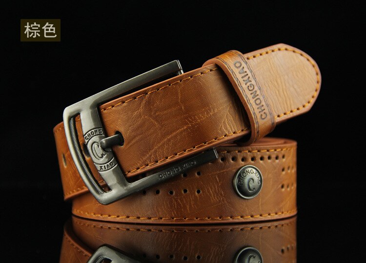 brand heren riem Italiaanse casual riem mannen jeans: CAMEL
