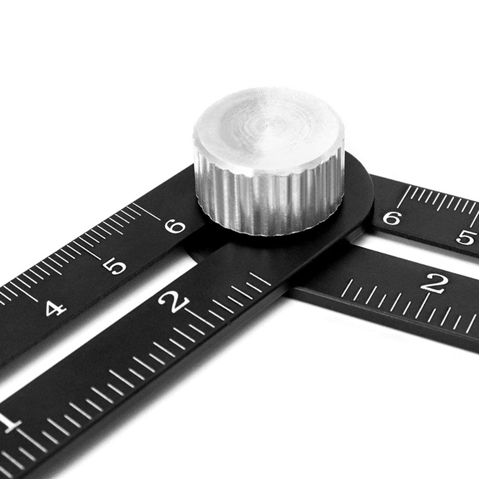 6-Fold Ruler Multi Angle Adjustable Tile Hole Locator 6-sides Template Tool Protractors Drill Guide Tile Hole Measuring Ruler