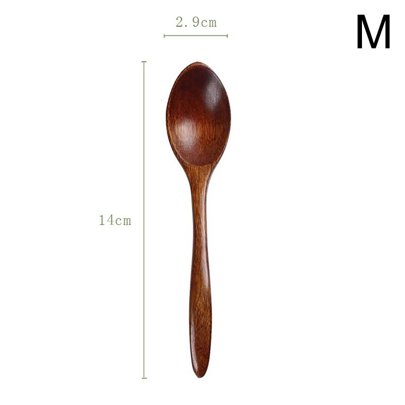 Wooden Spoon Bamboo Kitchen Cooking Utensil Tool Soup Teaspoon Catering For Kicthen Wooden Spoon: M