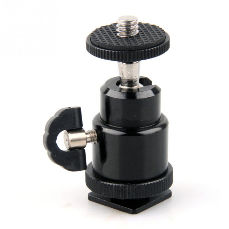 For Camera Tripod LED Light Flash Bracket Holder Mount 1/4 Shoe Adapter Cradle Ball Head with Lock