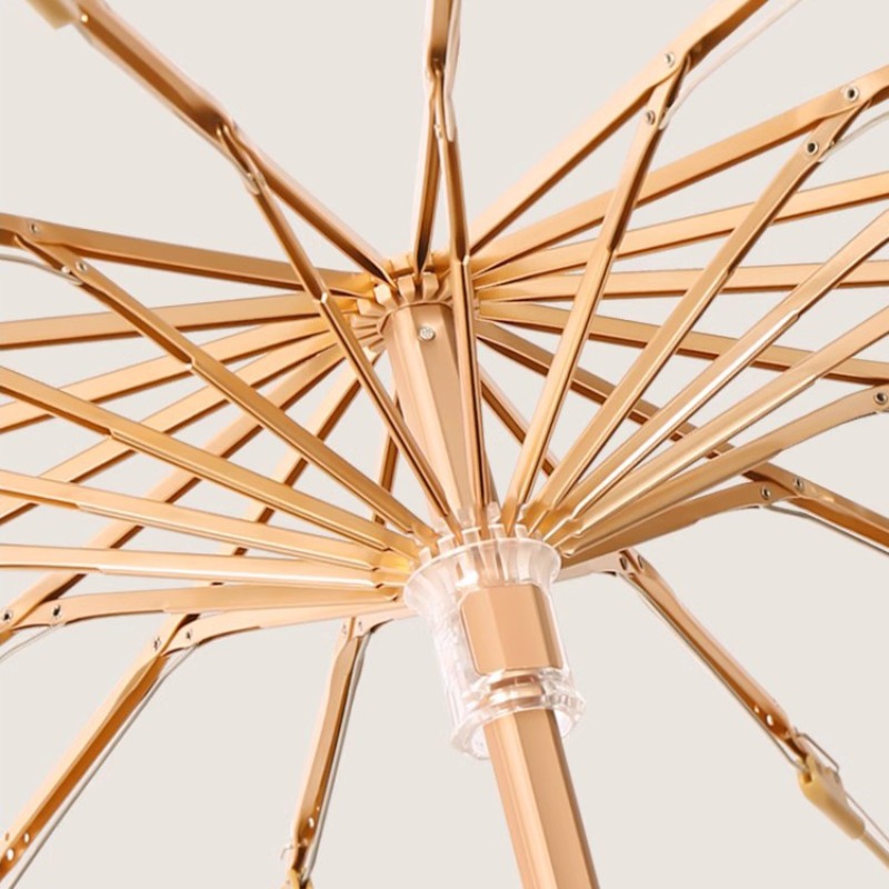 Paraguas plegable con protección UV UPF50+ para mujer, resistente al viento, 16 huesos, pegamento de Color, sombrilla de protección solar, paraguas para lluvia y brillo