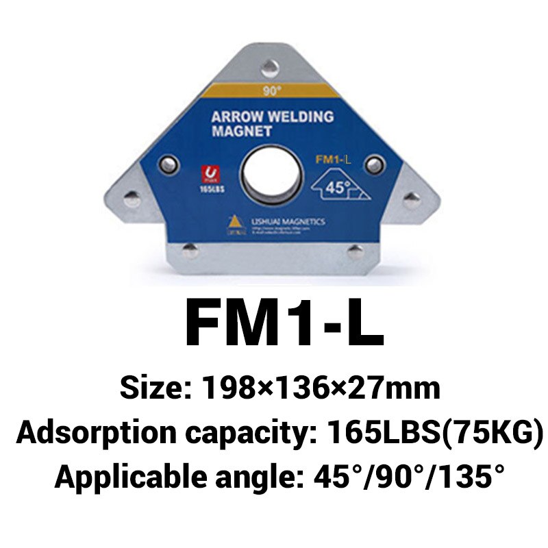 Multi-winkel Schweißen Magnet Magnetischer Halfter Pfeil Klemme 45 ° /90 °/ 135 ° für Schweißen Magnet 55LBS 110LBS 165LBS Eisen Werkzeuge: L Size