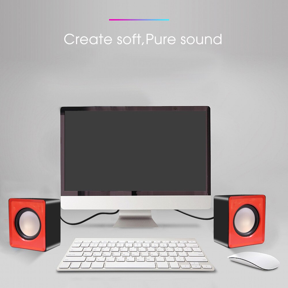 Kebidu Portable USB 2.0 Multimedia Desktop Computer Notebook Mini Portable Speaker Music Stereo Home Theater Party Speaker 3.5mm