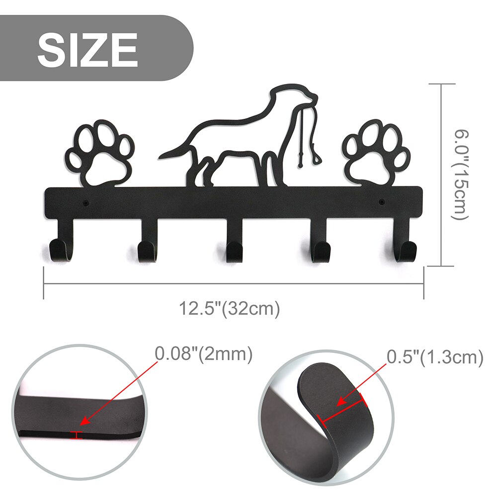 Gancho de Metal montado en la pared para perros y gatos, perchero duradero para ropa, soporte para llaves, organizador de abrigos para mascotas, accesorios para mascotas
