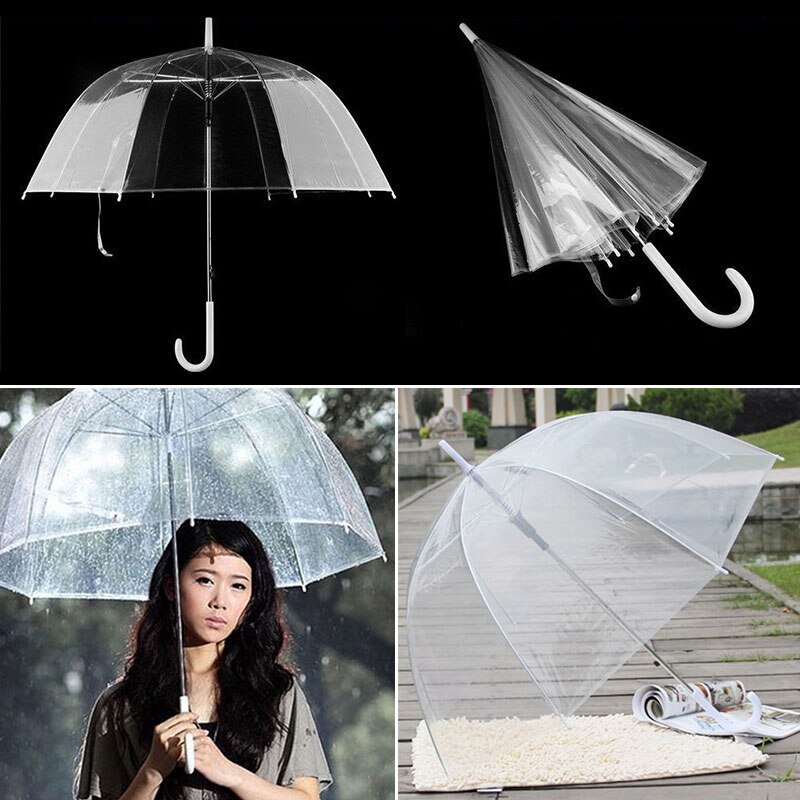 Opvouwbare Paraplu Transparante Lange Paraplu Mode Accessoires Transparante Paraplu Wieden Decoratie Apollo Prinses Parasol