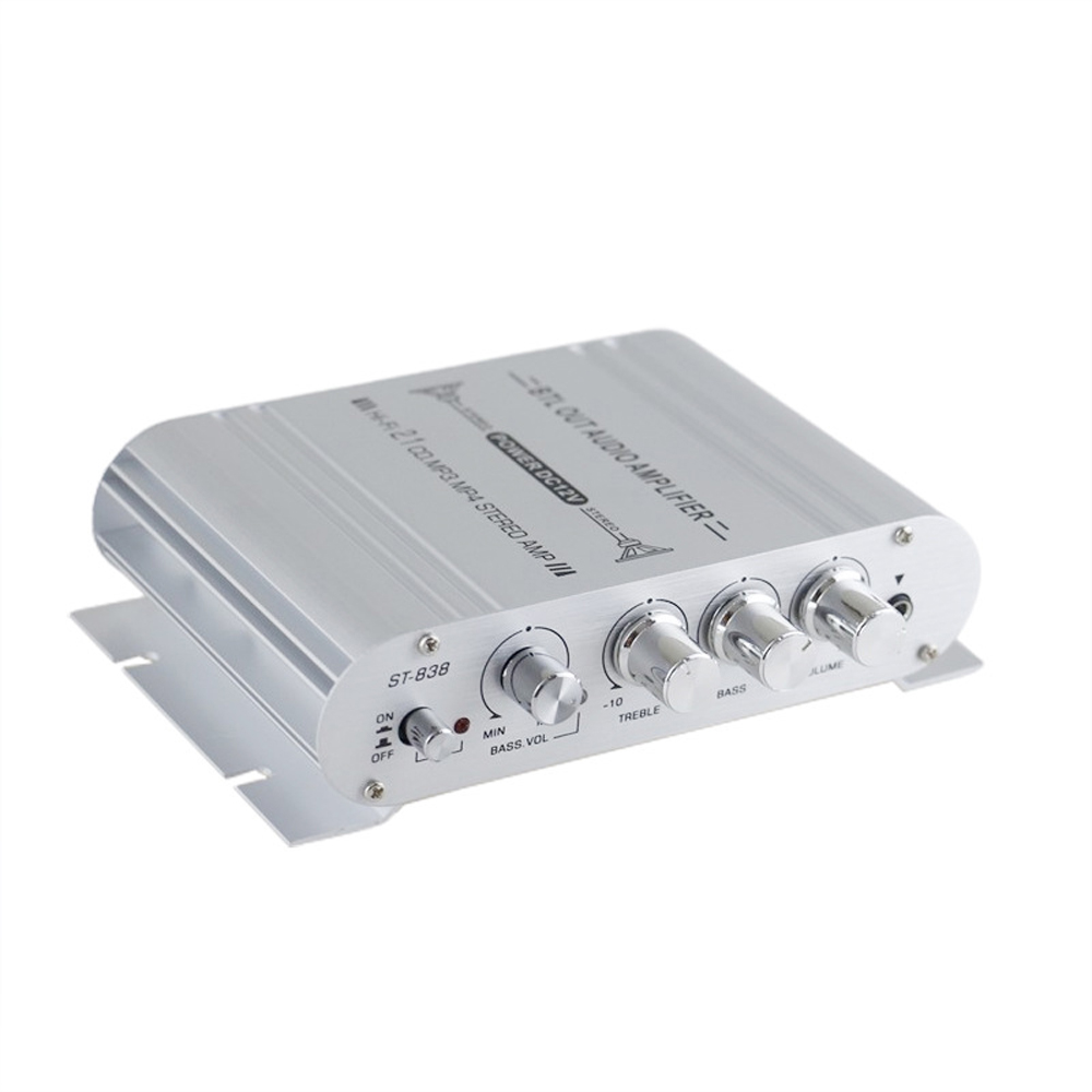 Mini amplificador de potencia Digital Hi-Fi, reproductor de Audio estéreo Subwoofer de 2,1 canales, amplificador de potencia para el hogar, motocicleta y coche, accesorios