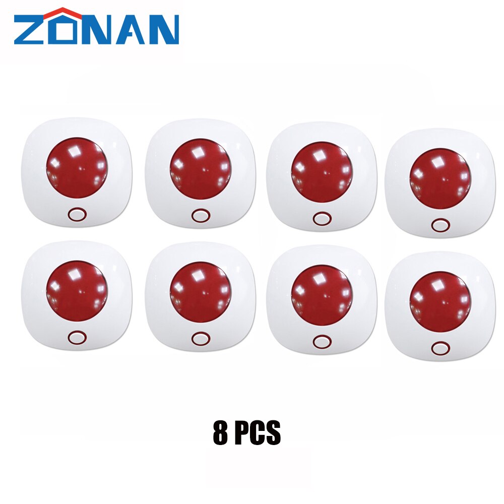 433MHz Wireless Siren For Alarm System Home Security Mini Horn Sirens, Home Theater Sound System 110dB Light Flash Strobe Siren