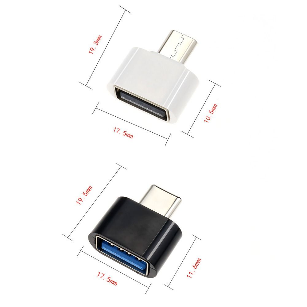 USB 2.0 Type C USB Male Adapter Black Metallic colours Type C to USB Adapter Mini Aluminium USB Type C Adapter for Type-C Port