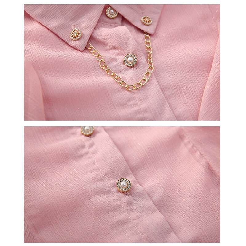 Girl Top Streetwear Shirt for Teen Pink Apricot Long Sleeve Blouse Kid Girls Clothes Size 6 8 10 12 14 Spring Autumn