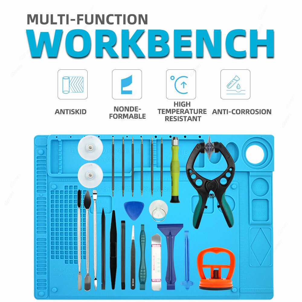 25 in 1 Smartphone Repair Tools Set With Repair Insulation Pad Screwdriver Kit For Xiaomi Samsung S7 S6 Cell Phone Repair Kit