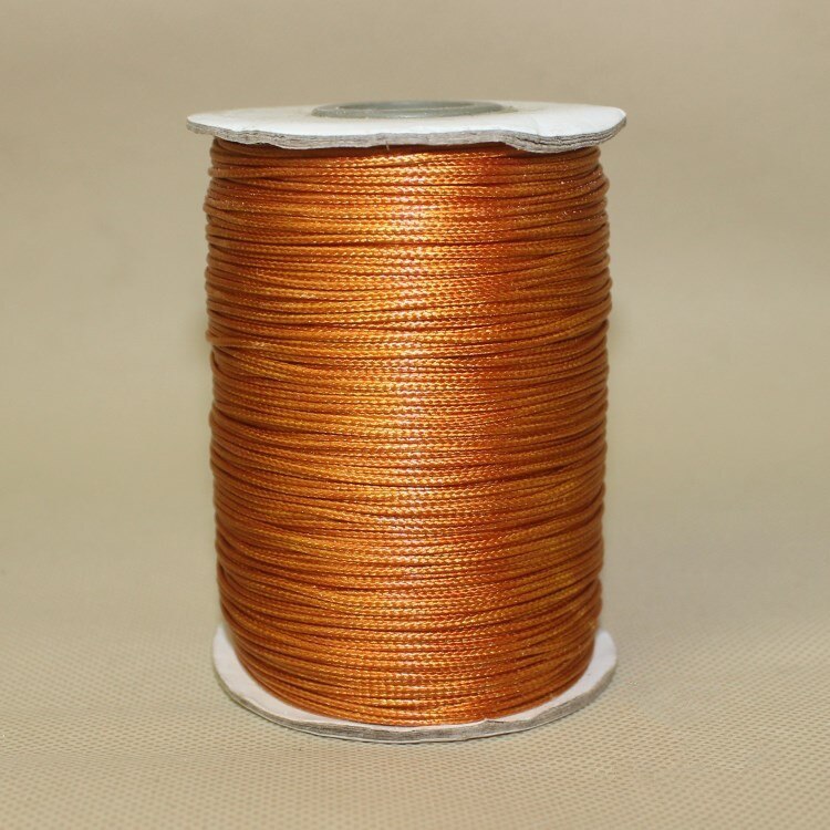 0.5mm farverige vokset bomuldssnor reb vokset tråd snor snor strimmel halskæde reb til armbånd smykker gør finde 10 meter: Orange