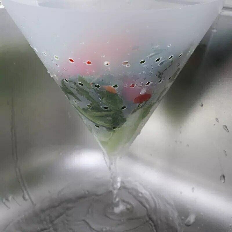 Self-Standing Anti-Blocking Device Kitchen Wash Food Snacks Leftovers Soup Filter