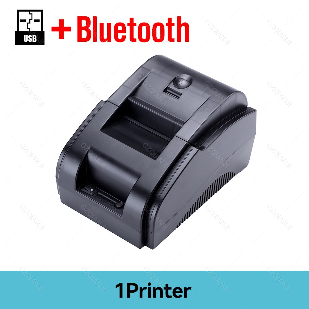 Mini Desktop Pos Bill Receipt Thermal Printer 58mm Bluetooth Impressora Express Barcode принтер Impresora Maker ink free: BK USB add  BT / EU plug