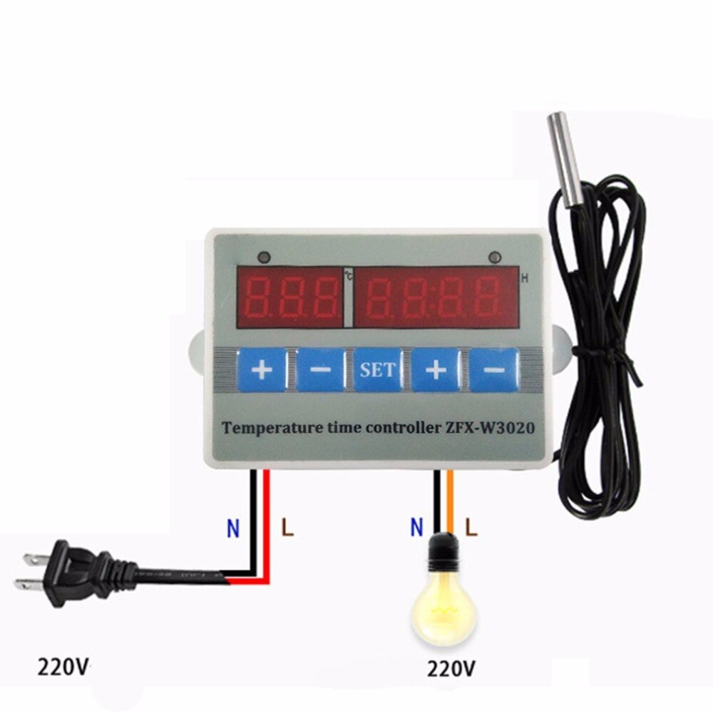 ZFX-W3020 LCD Digital Display Digital Intelligent Temperature Time Controller Thermostat Timer Switch Module