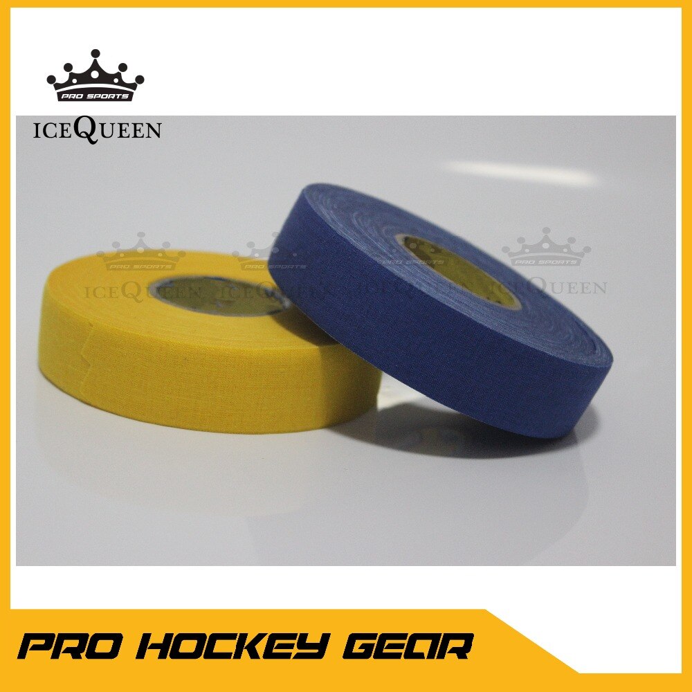 1- rulle pack gulblå vit svart färg i lager-stark självhäftande hockey tyg tejp 25mm 25m - 4 färger för dina alternativ