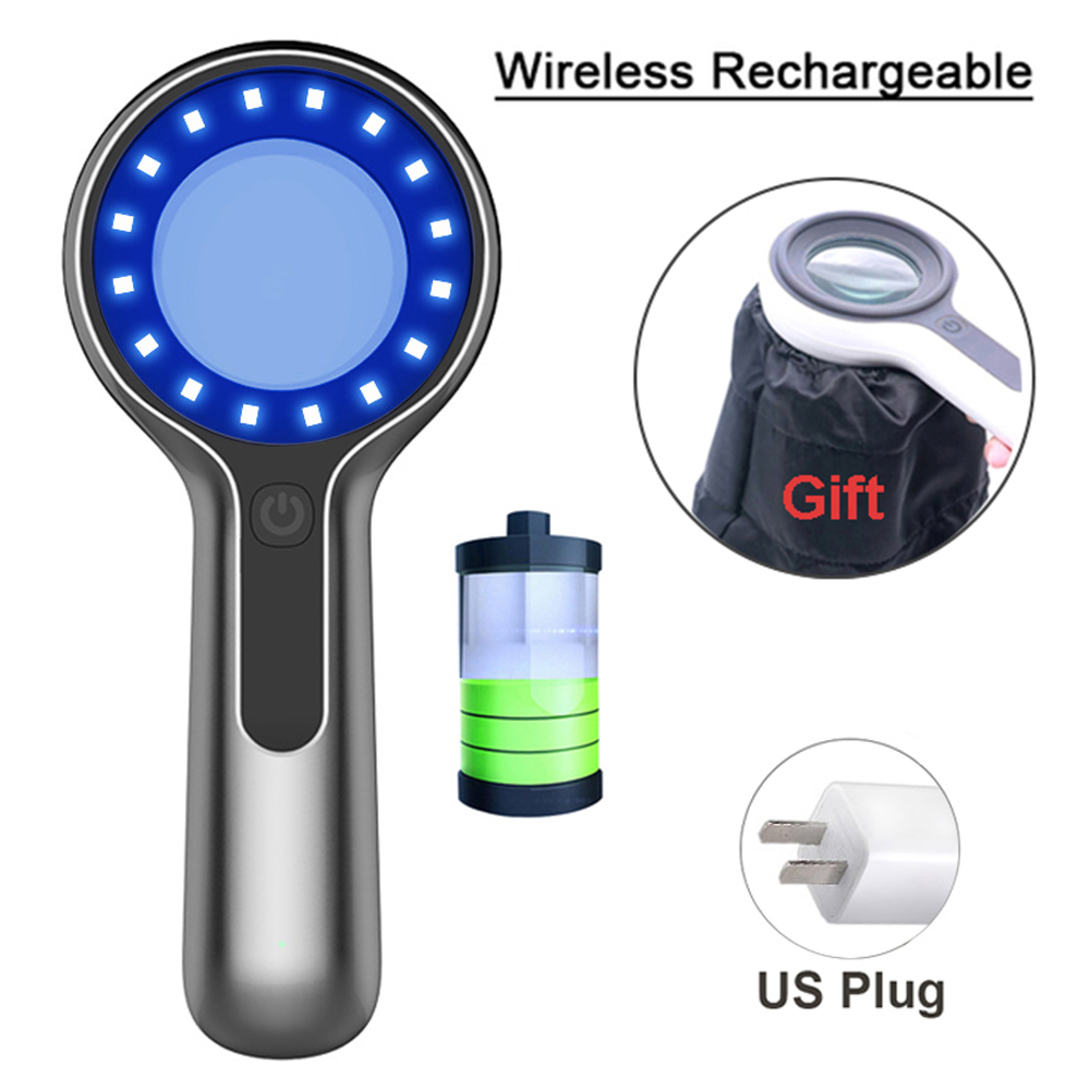 Woods Lamp Skin Analyzer For Skin UV Magnifying For Beauty Facial Testing Wood Lamp Light Skin Analysis Detection Skin Care: green