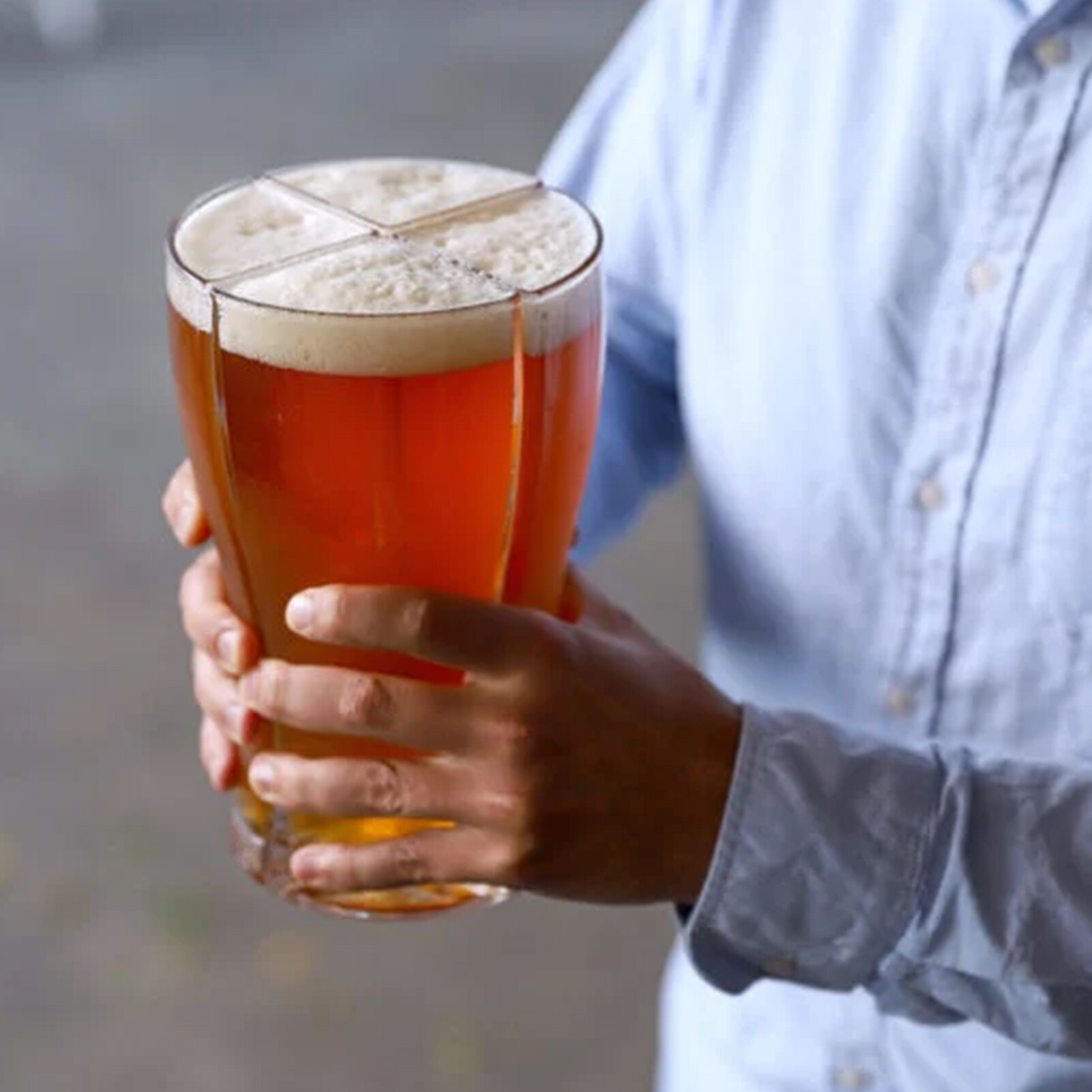 Drinking Vessel 4 In 1 Party Clear Thick Acrylic Cup Durable Beer Cup Sturdy For Home Bar Party