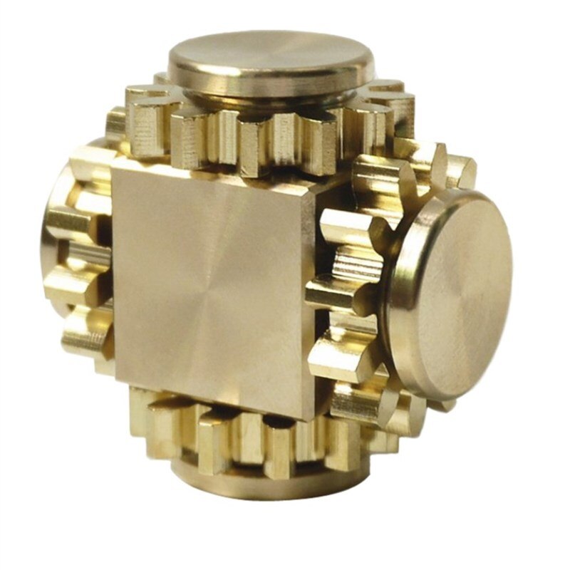 Fingerspids gyro gear kobling terning ren kobber finger mekanisk gyro voksen dekompression legetøj håndværker følelser