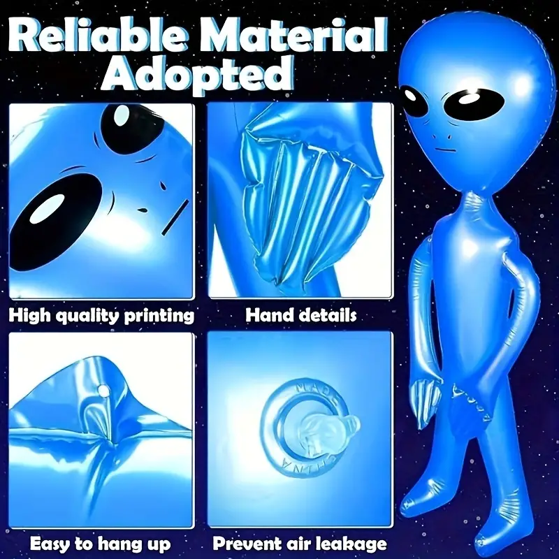 Cross-border spot inflatable alien doll, Halloween bar decoration toy, cartoon air model inflatable alien