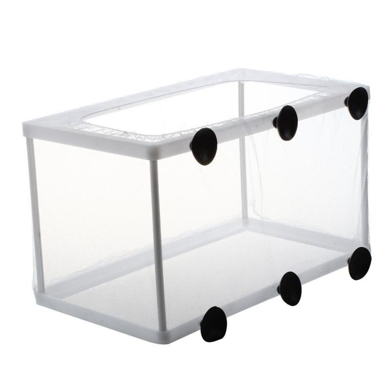 Aquatic Pet Hatchery Isolation Mesh Box Fish Breeding Incubator Hanging Net Bin Fish Tank Separate Container Aquarium Supplies